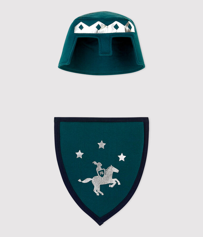 Katoenen ridderset groen PINEDE/blauw SMOKING